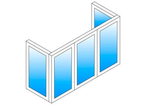 П-образное остекление